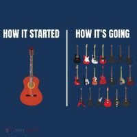 How It Started Guitar Lovers Shirts Meme Funny Guitar Women's T-Shirt thumb 6