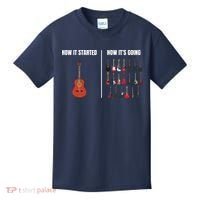 How It Started Guitar Lovers Shirts Meme Funny Guitar Kids T-Shirt thumb 0