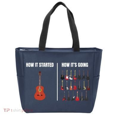 How It Started Guitar Lovers Shirts Meme Funny Guitar Tote Bag