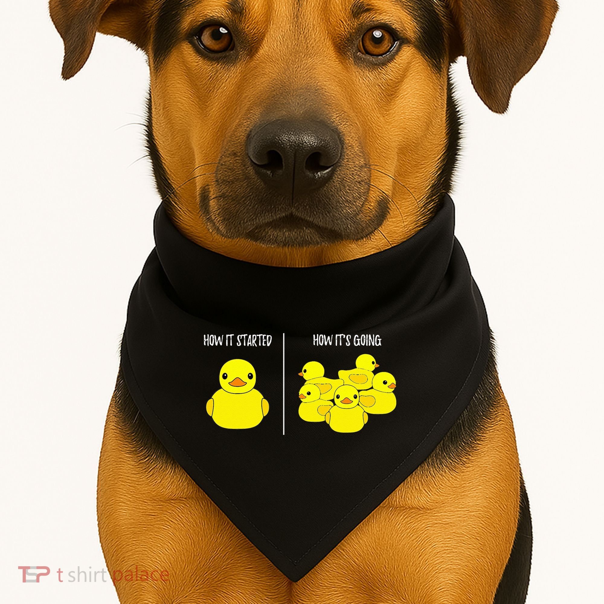 How It Started How Its Going Bath Duckie Toy Rubber Duck USA-Made Doggie Bandana