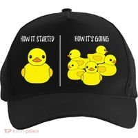 How It Started How Its Going Bath Duckie Toy Rubber Duck Five-Panel Snapback Cap thumb 0
