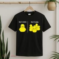 How It Started How Its Going Bath Duckie Toy Rubber Duck T-Shirt thumb 2