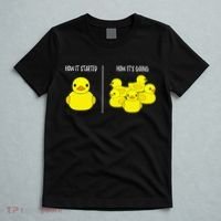 How It Started How Its Going Bath Duckie Toy Rubber Duck T-Shirt thumb 5