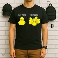 How It Started How Its Going Bath Duckie Toy Rubber Duck T-Shirt thumb 6
