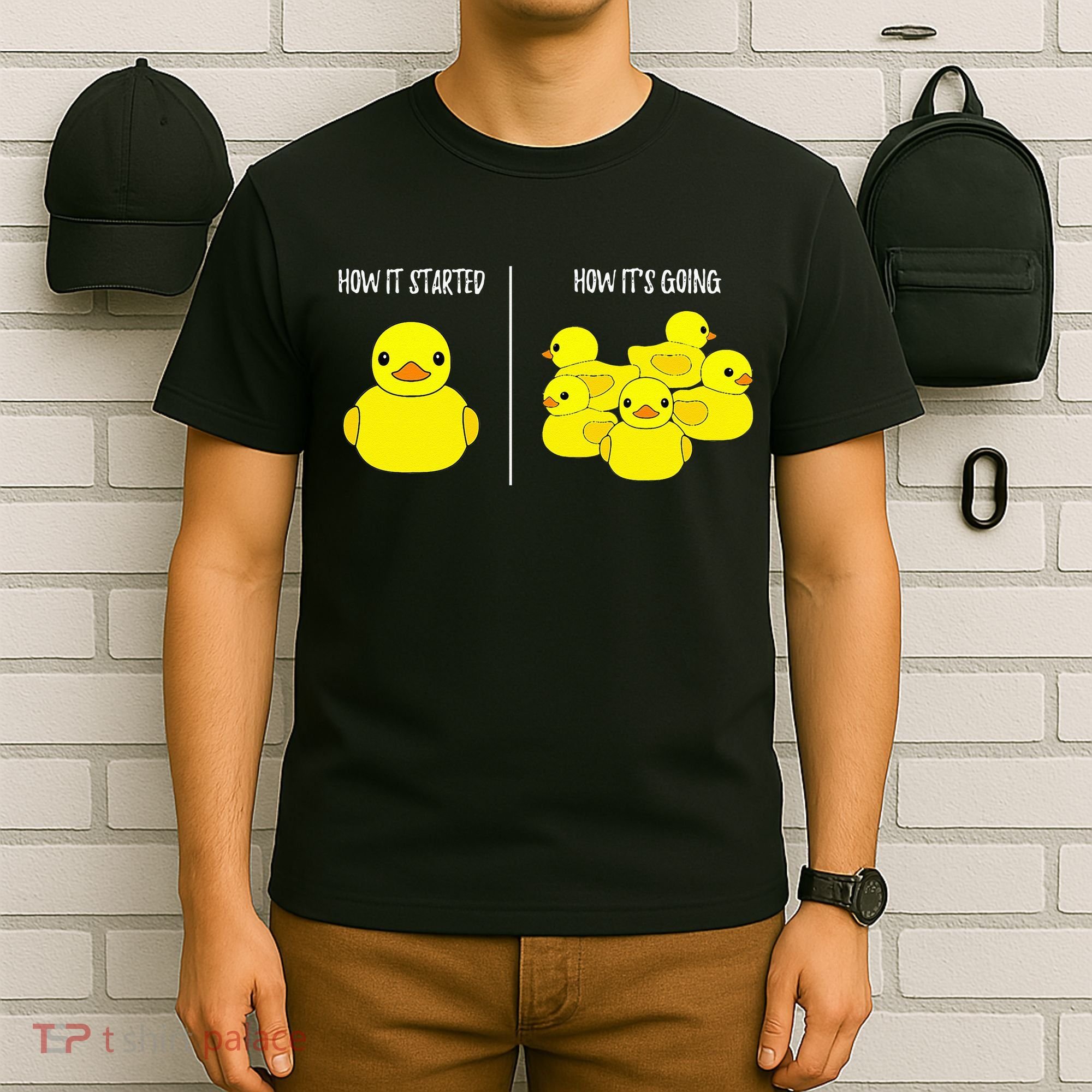 How It Started How Its Going Bath Duckie Toy Rubber Duck T-Shirt
