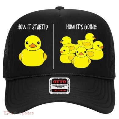 How It Started How Its Going Bath Duckie Toy Rubber Duck Hat