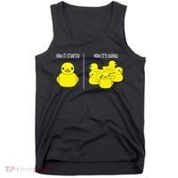 How It Started How Its Going Bath Duckie Toy Rubber Duck Tank Top thumb 0