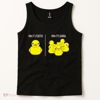 How It Started How Its Going Bath Duckie Toy Rubber Duck Tank Top thumb 2