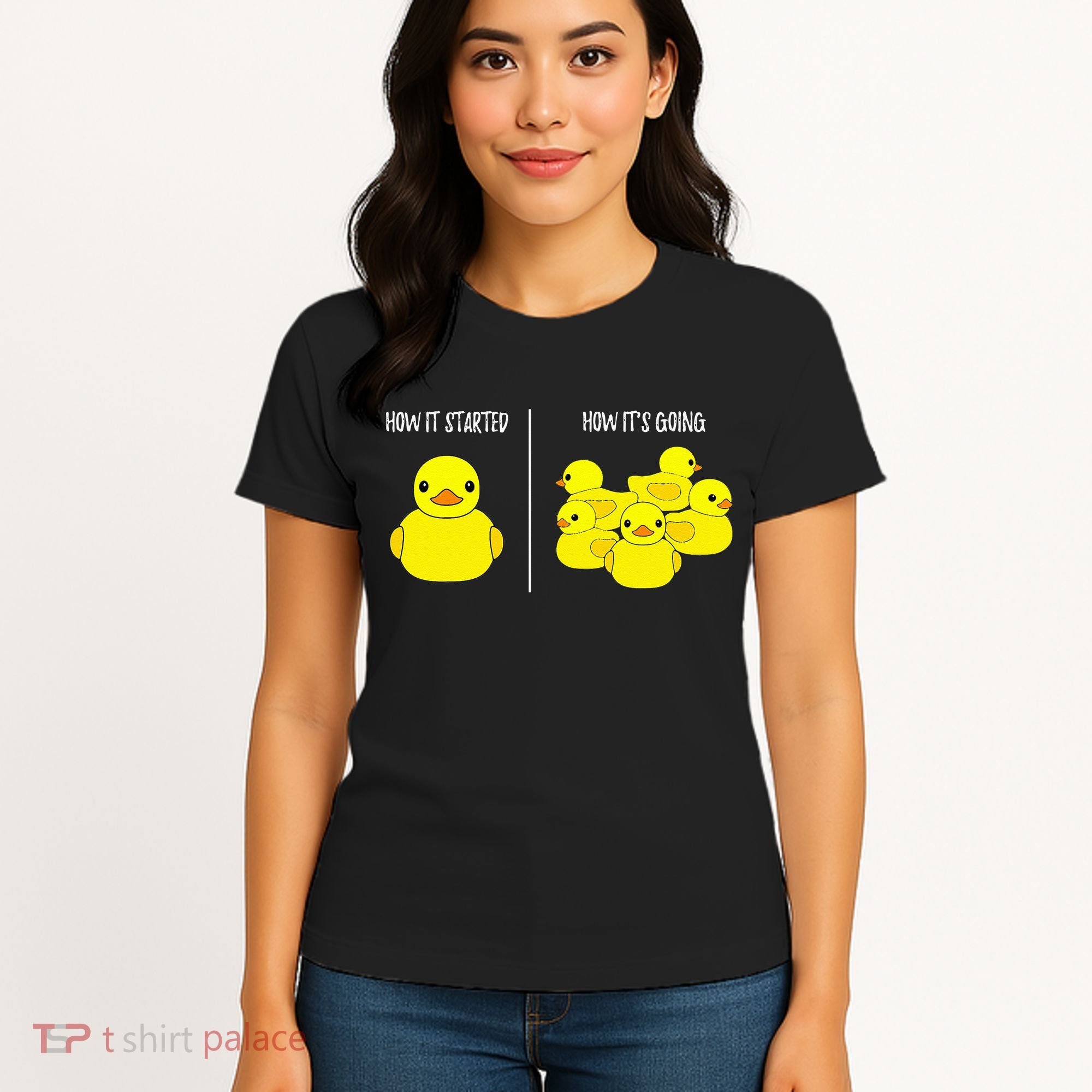 How It Started How Its Going Bath Duckie Toy Rubber Duck Women's T-Shirt