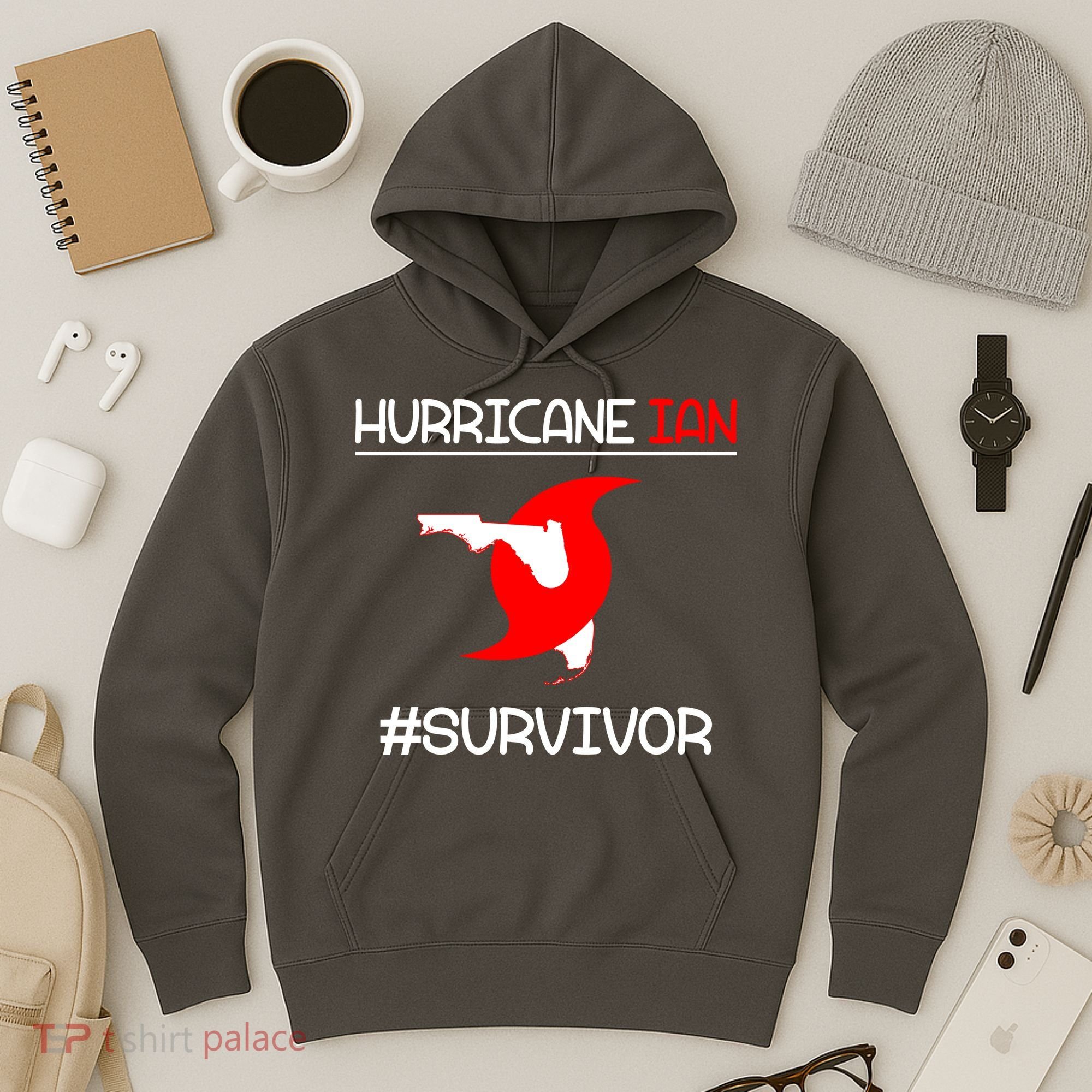 Hurricane Ian Survivor Florida Map Hoodie