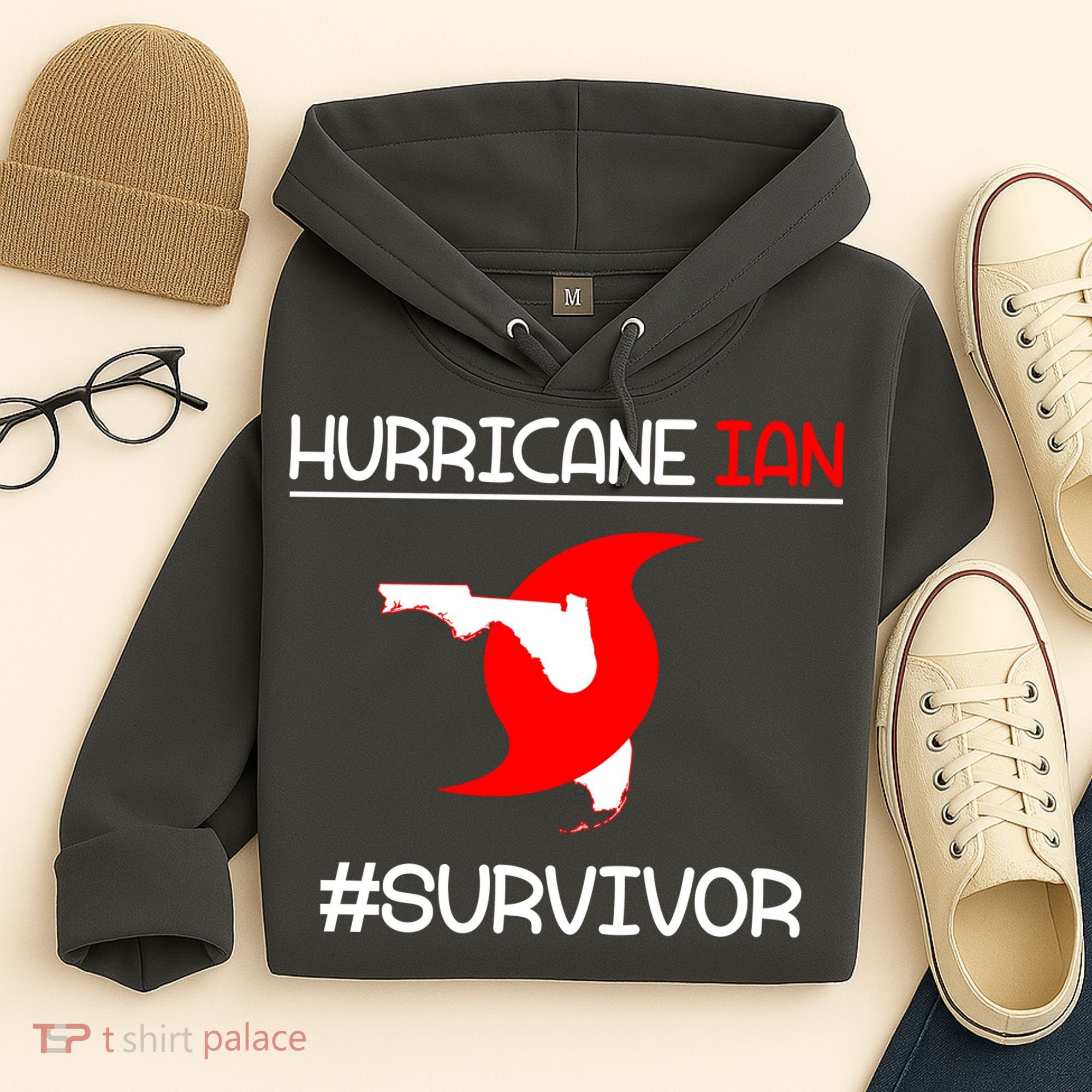 Hurricane Ian Survivor Florida Map Hoodie