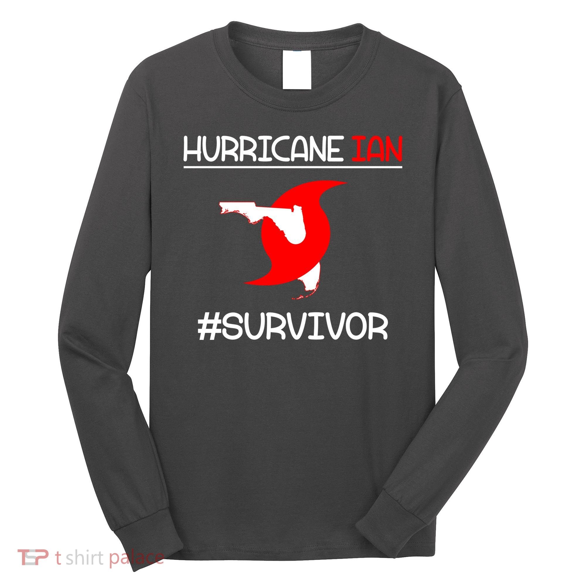 Hurricane Ian Survivor Florida Map Long Sleeve Shirt