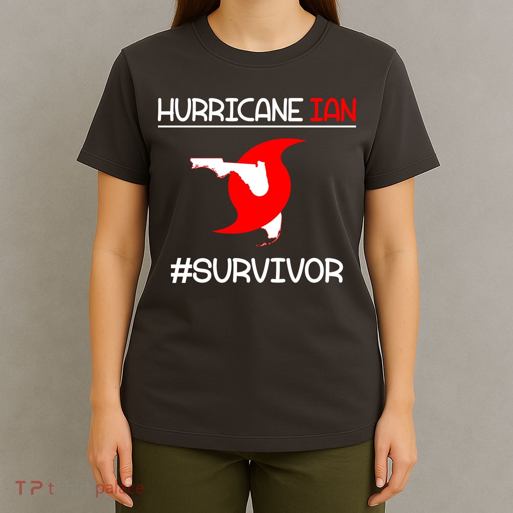 Hurricane Ian Survivor Florida Map T-Shirt