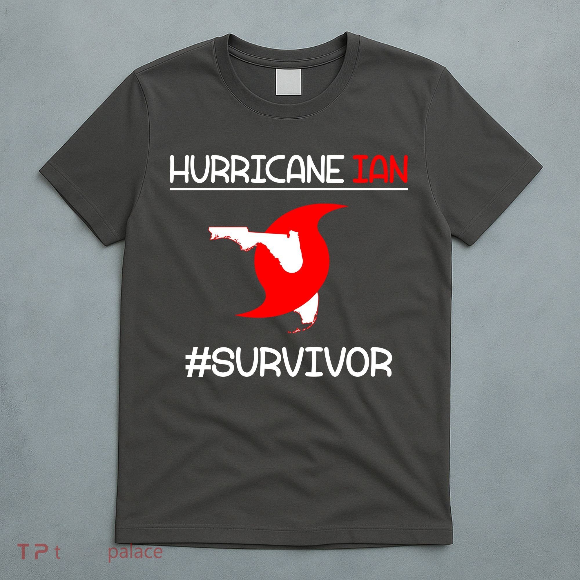 Hurricane Ian Survivor Florida Map T-Shirt