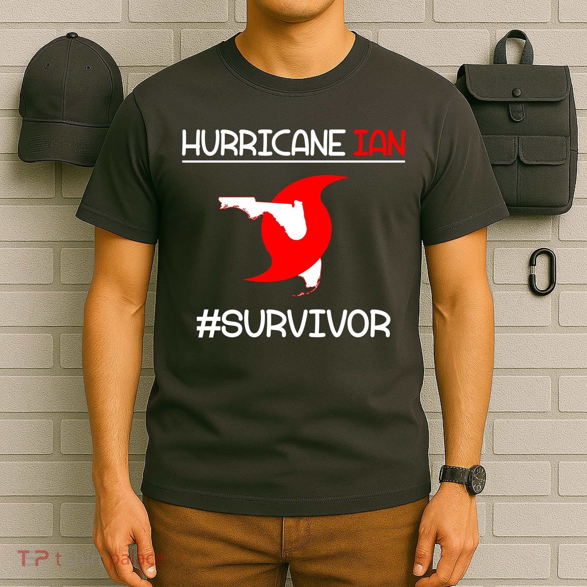 Hurricane Ian Survivor Florida Map T-Shirt