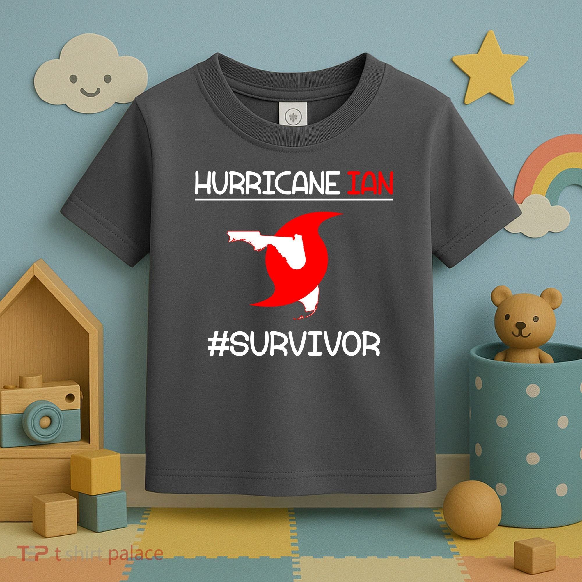 Hurricane Ian Survivor Florida Map Toddler T-Shirt