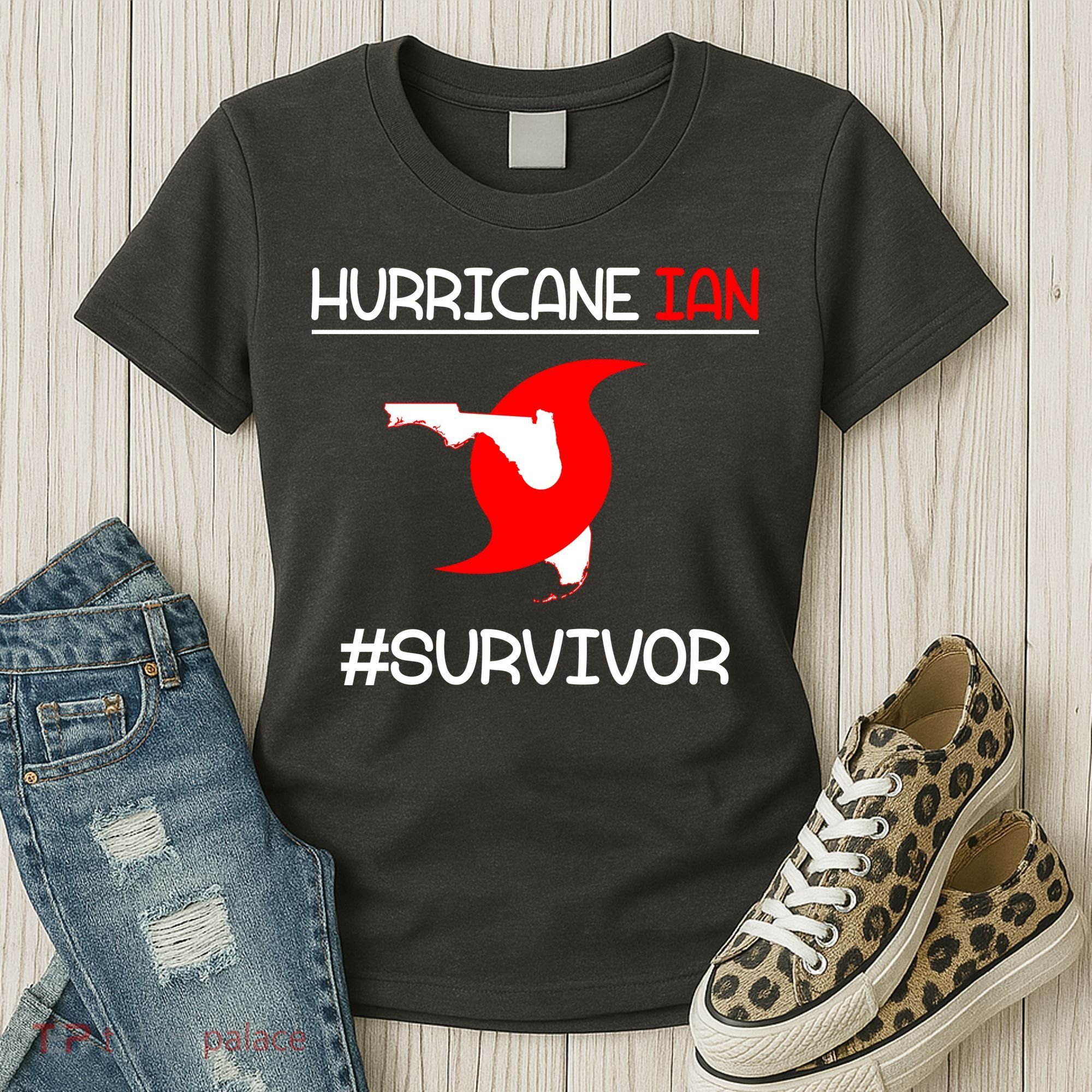 Hurricane Ian Survivor Florida Map Women's T-Shirt