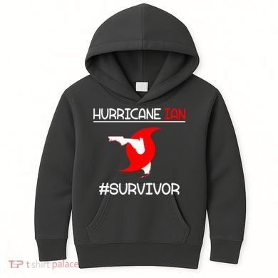 Hurricane Ian Survivor Florida Map Kids Hoodie