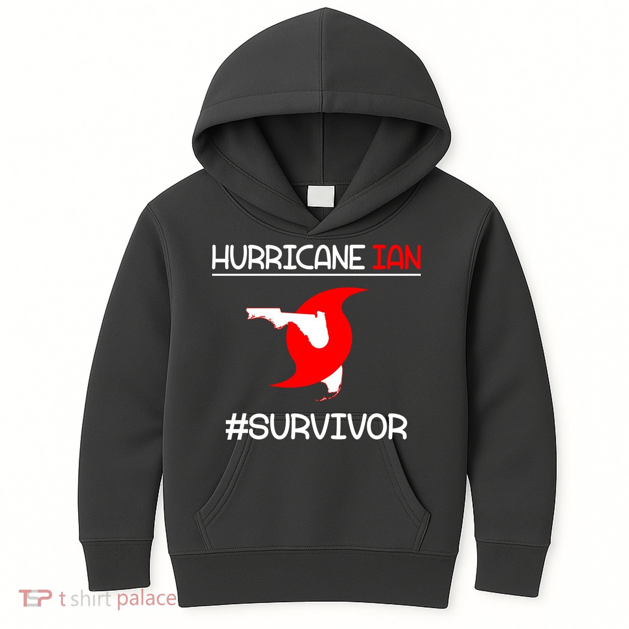Hurricane Ian Survivor Florida Map Kids Hoodie