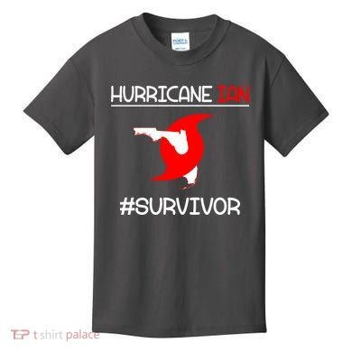 Hurricane Ian Survivor Florida Map Kids T-Shirt
