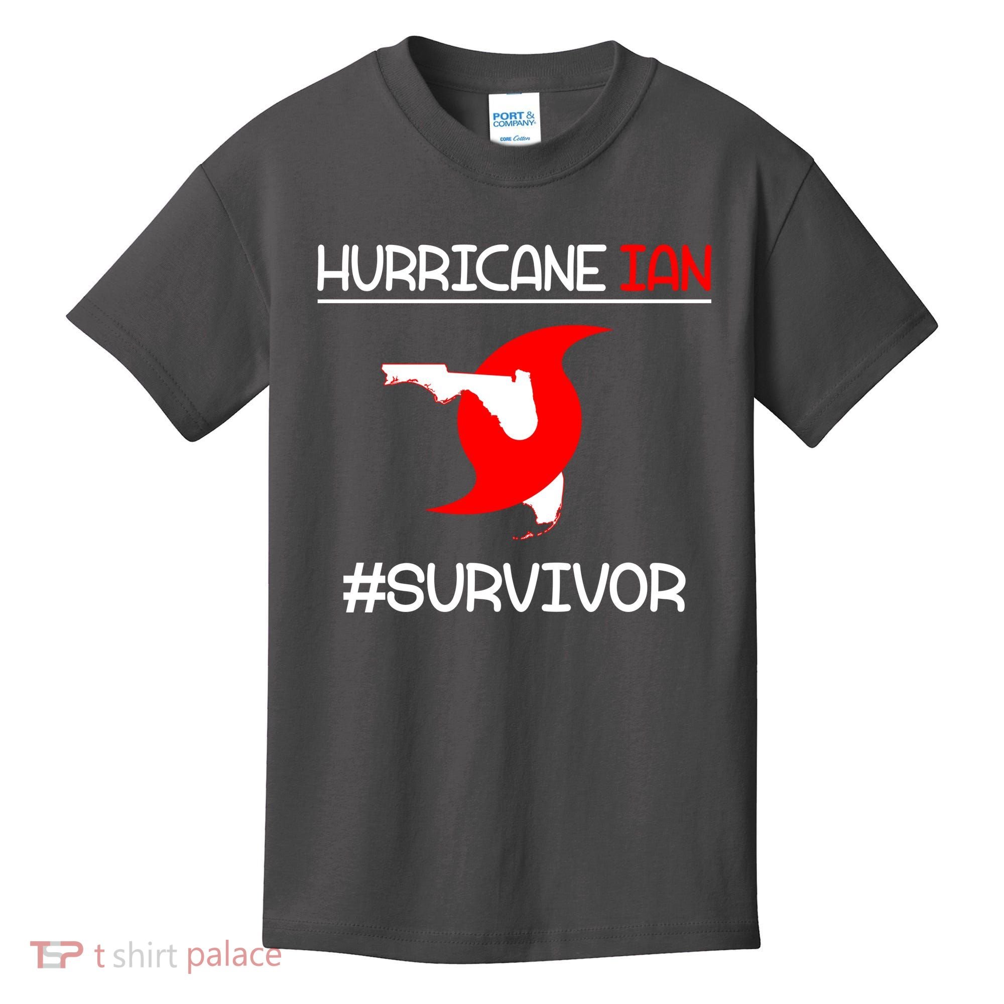 Hurricane Ian Survivor Florida Map Kids T-Shirt