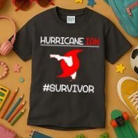 Hurricane Ian Survivor Florida Map Kids T-Shirt thumb 3