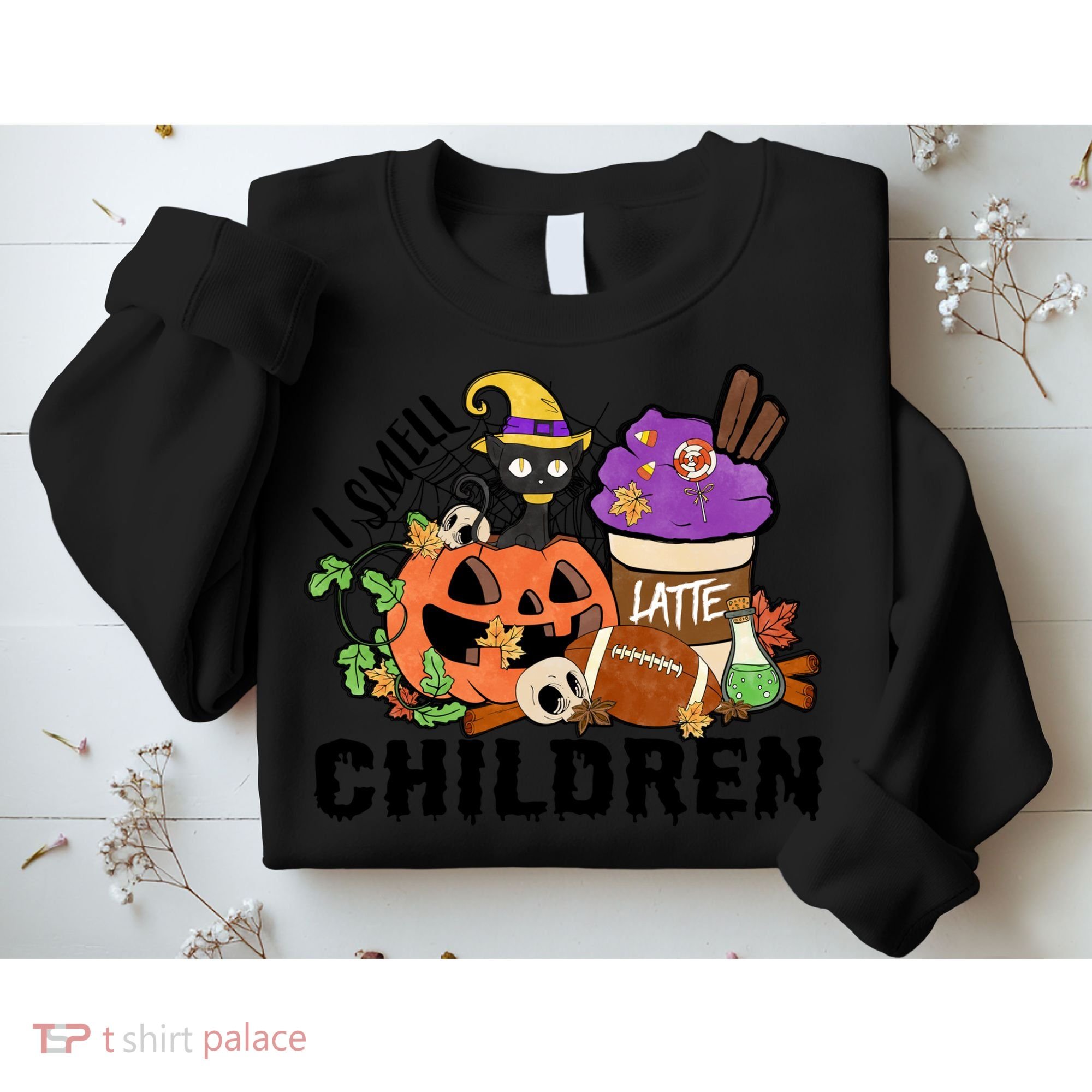 Halloween I Smell Children Hocus Pocus Coffee Latte Sweatshirt