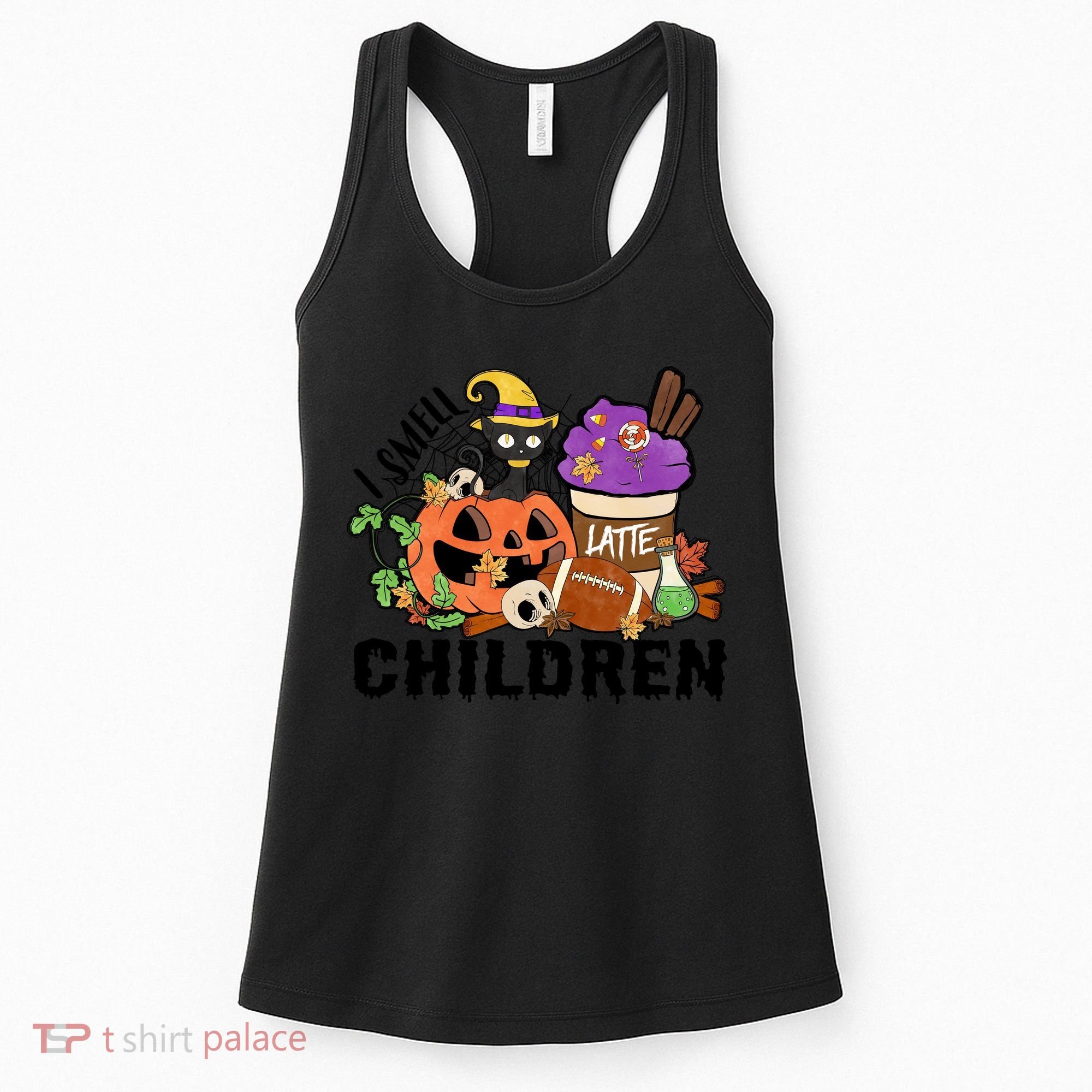 Halloween I Smell Children Hocus Pocus Coffee Latte Women's Tank Top