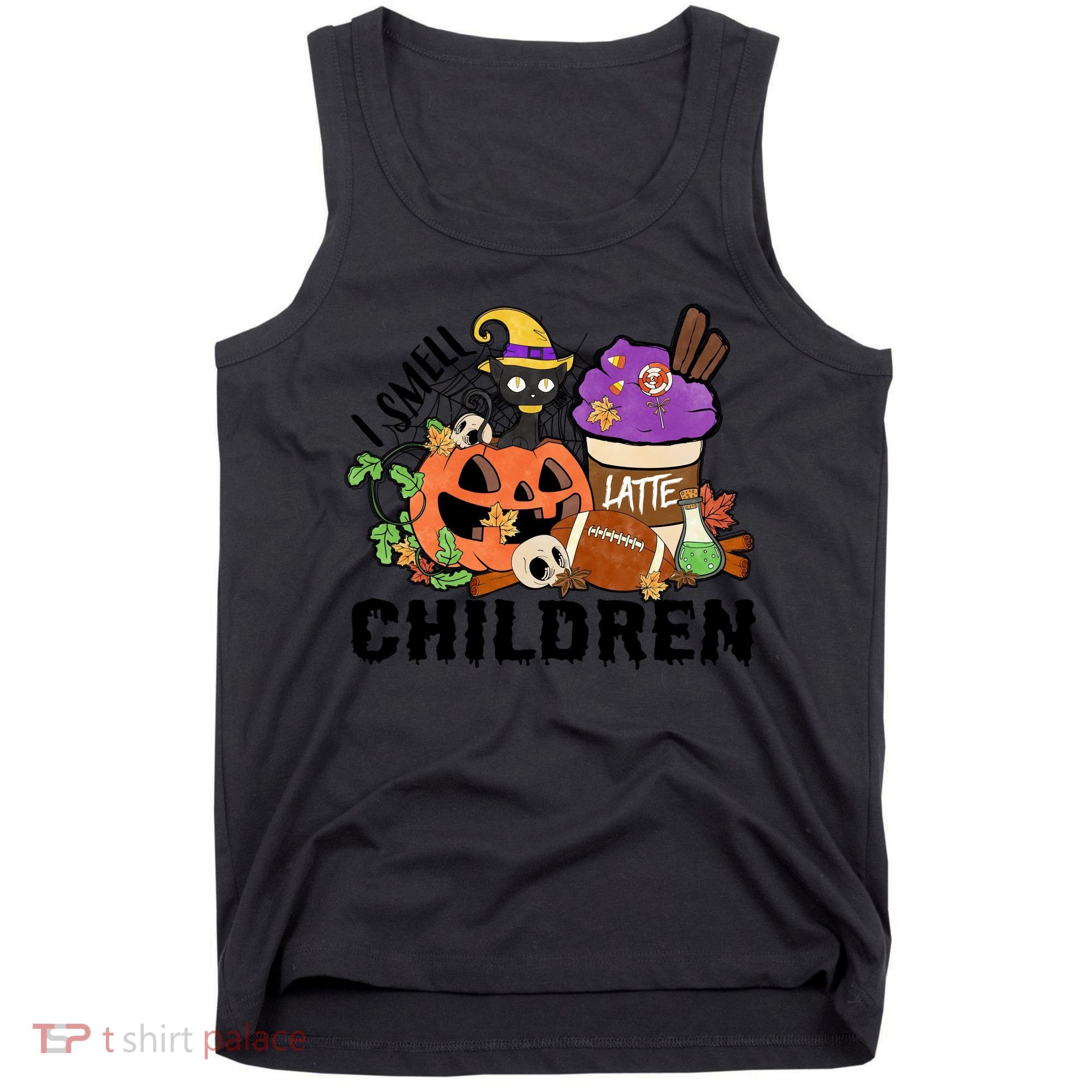 Halloween I Smell Children Hocus Pocus Coffee Latte Tank Top