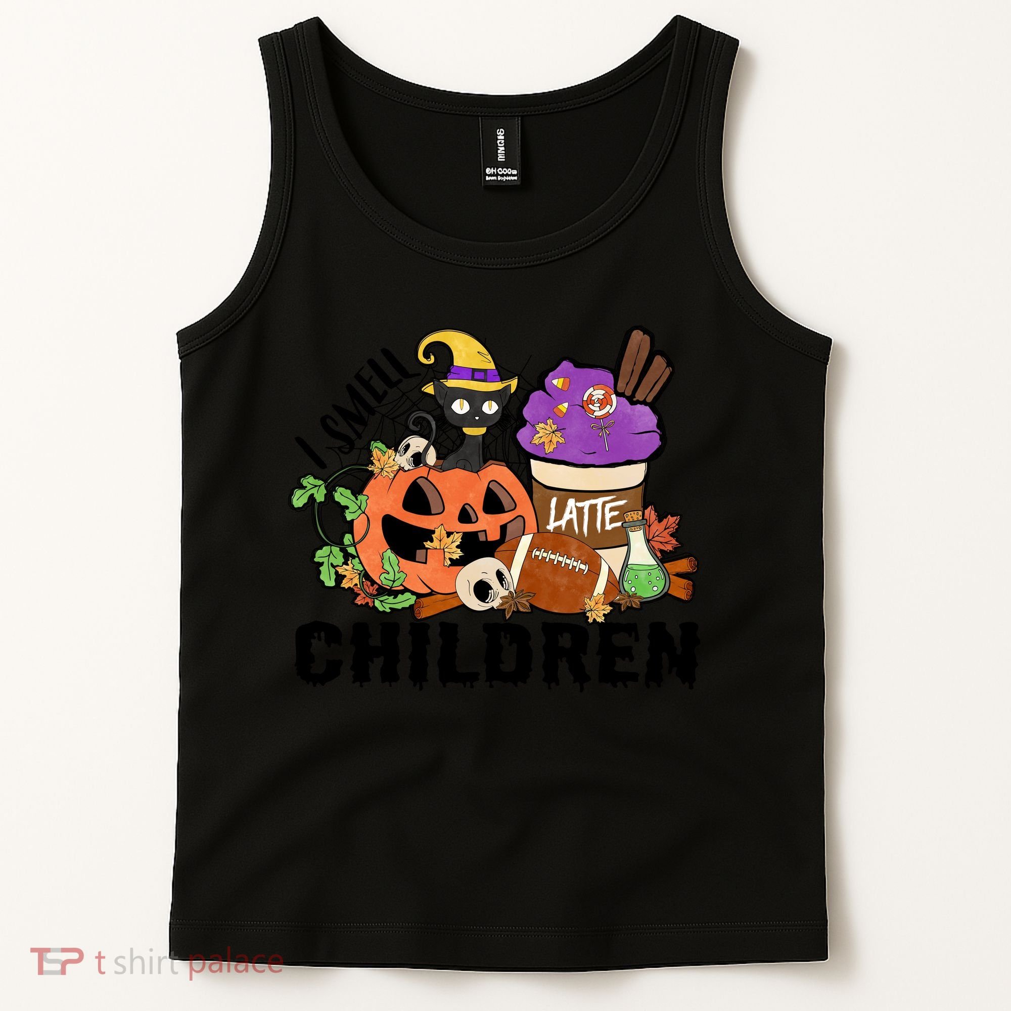 Halloween I Smell Children Hocus Pocus Coffee Latte Tank Top