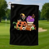 Halloween I Smell Children Hocus Pocus Coffee Latte Golf Towel thumb 1