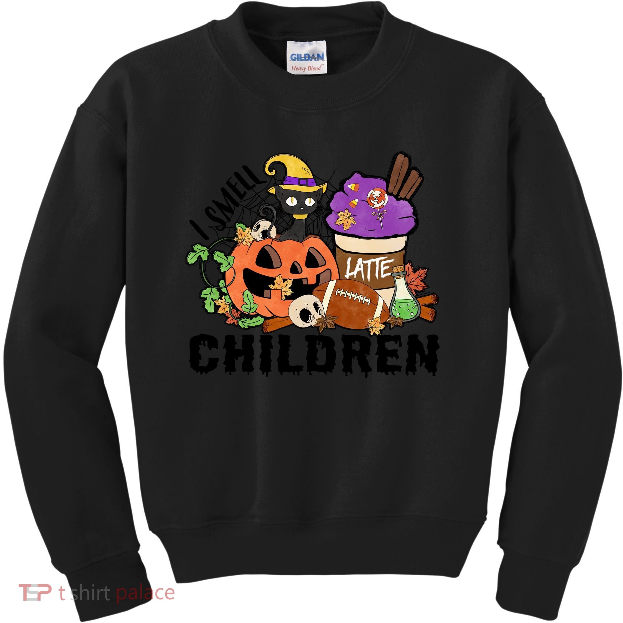 Halloween I Smell Children Hocus Pocus Coffee Latte Kids Sweatshirt