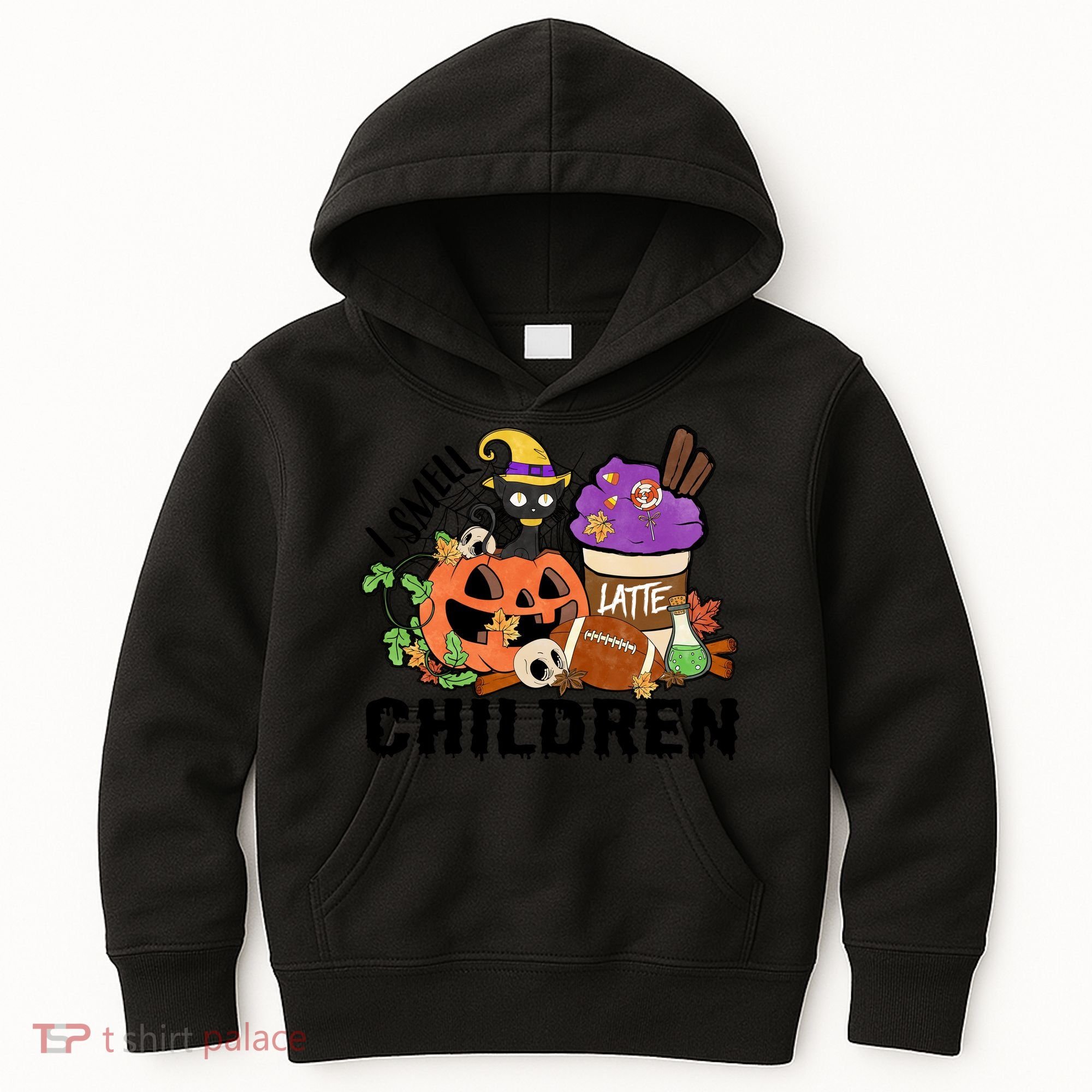 Halloween I Smell Children Hocus Pocus Coffee Latte Kids Hoodie