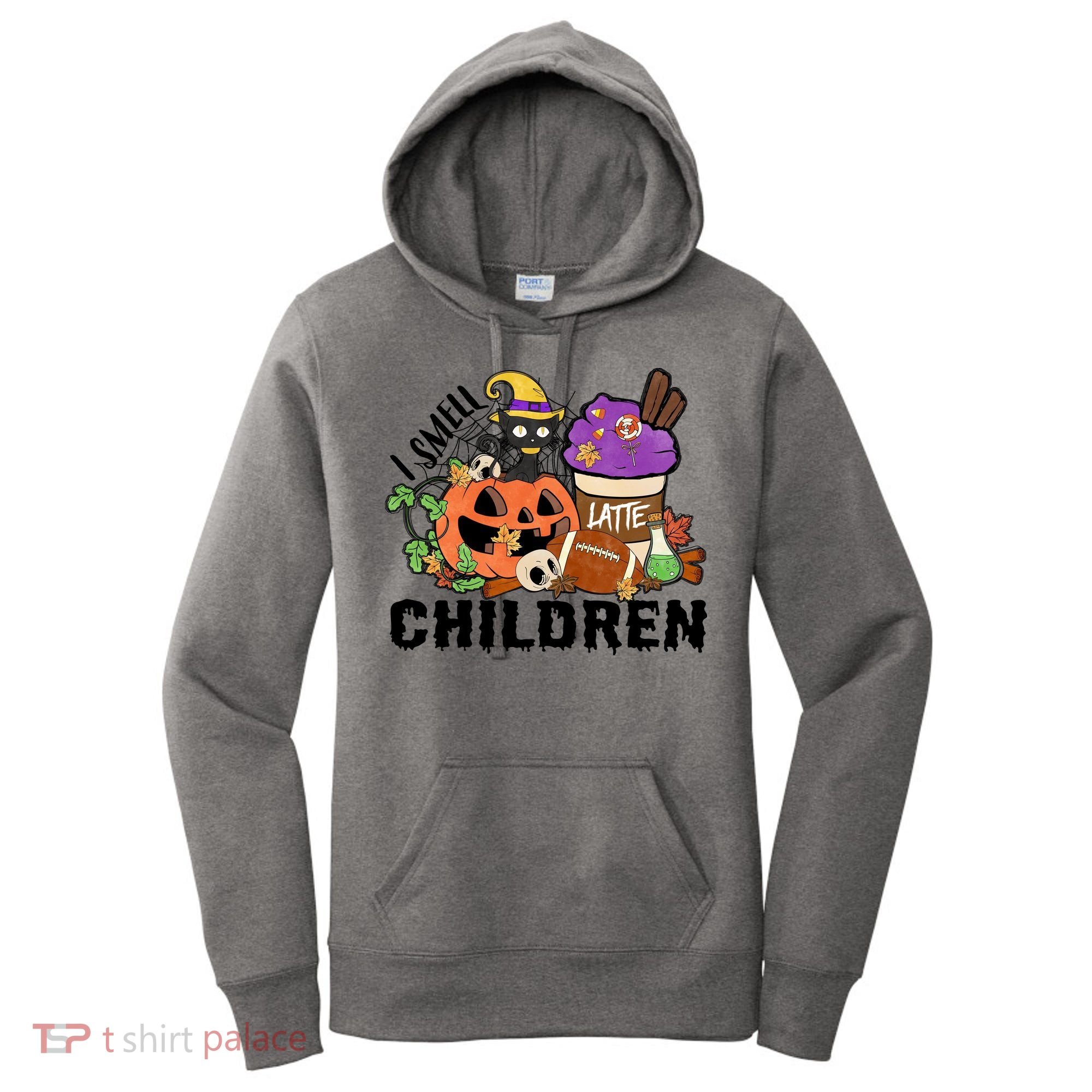 Halloween I Smell Children Hocus Pocus Coffee Latte Women's Hoodie