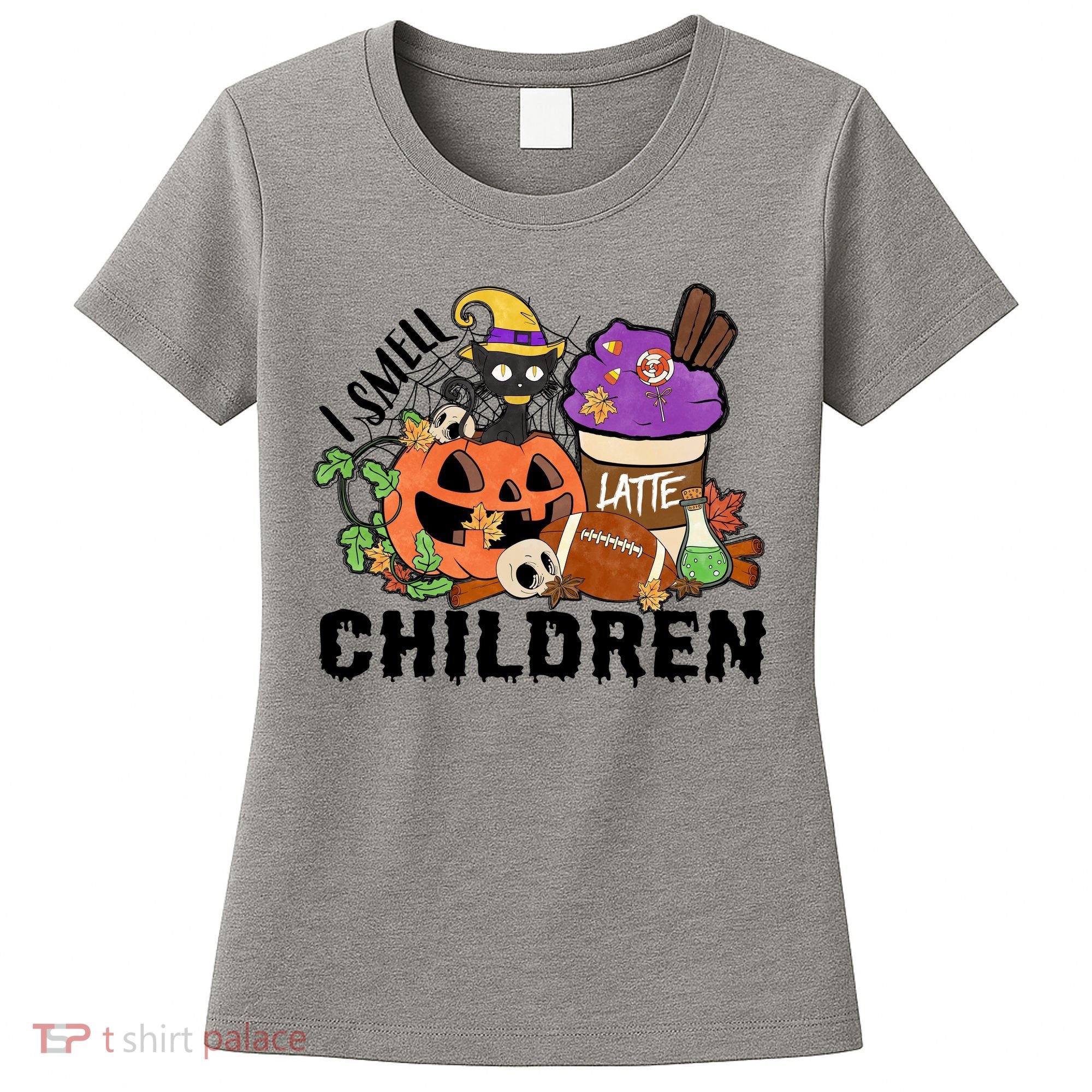 Halloween I Smell Children Hocus Pocus Coffee Latte Women's T-Shirt
