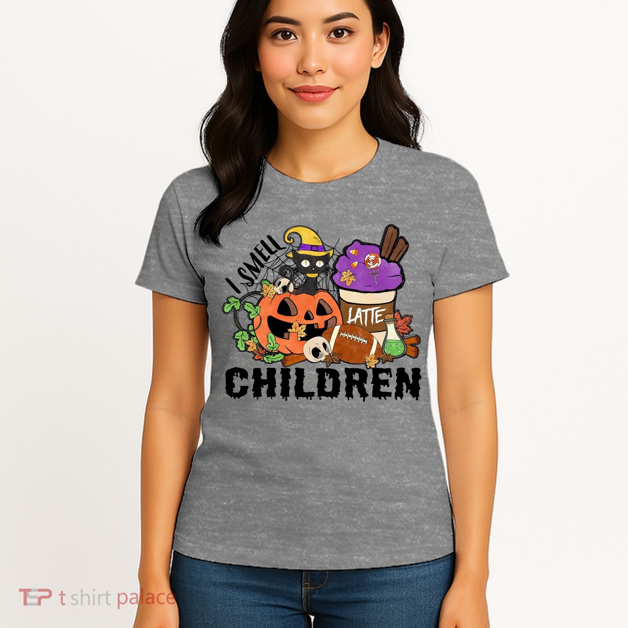 Halloween I Smell Children Hocus Pocus Coffee Latte Women's T-Shirt