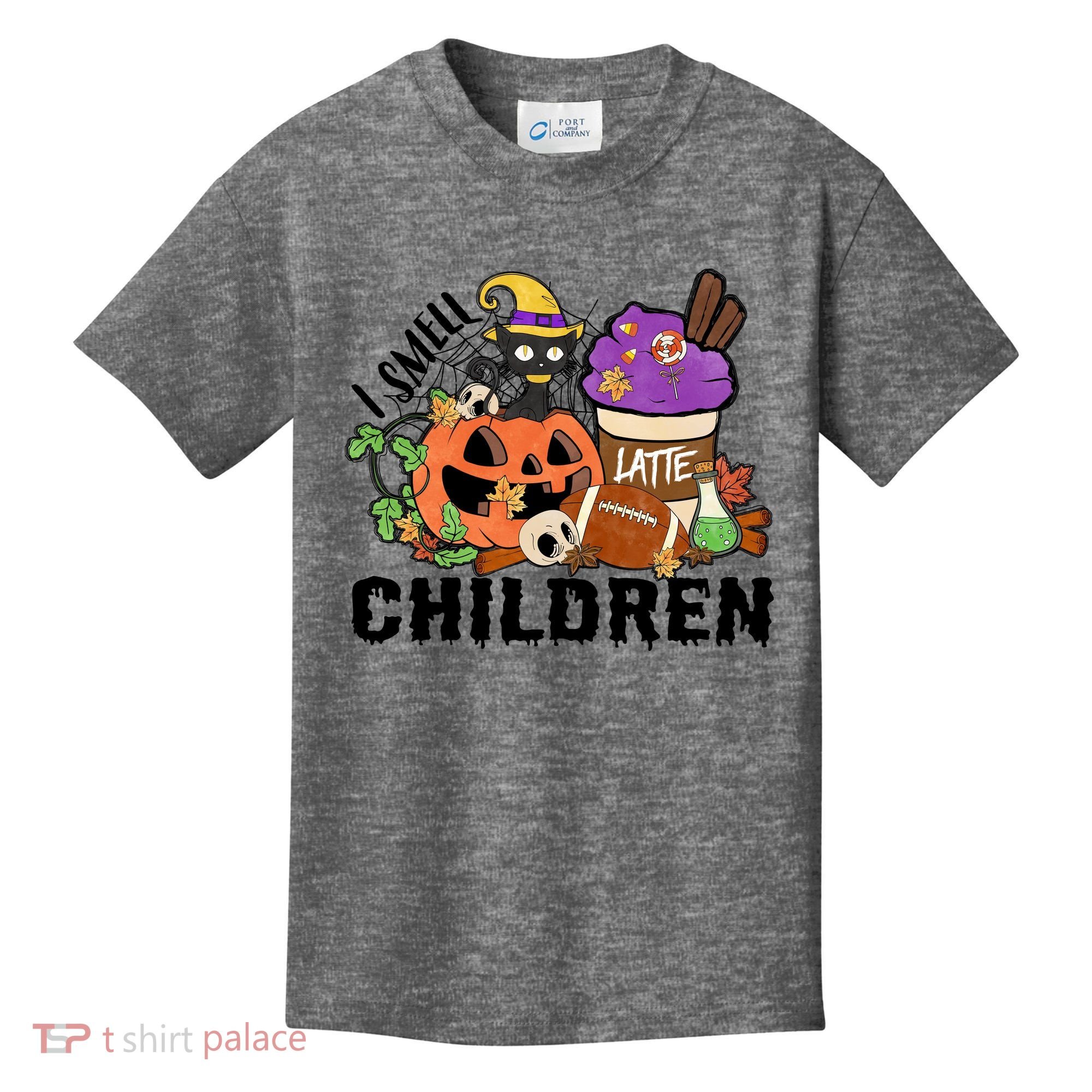 Halloween I Smell Children Hocus Pocus Coffee Latte Kids T-Shirt