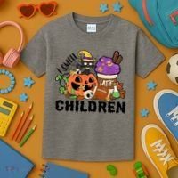 Halloween I Smell Children Hocus Pocus Coffee Latte Kids T-Shirt thumb 3