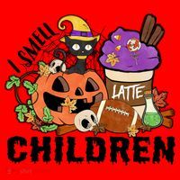 Halloween I Smell Children Hocus Pocus Coffee Latte Santa Hat thumb 1