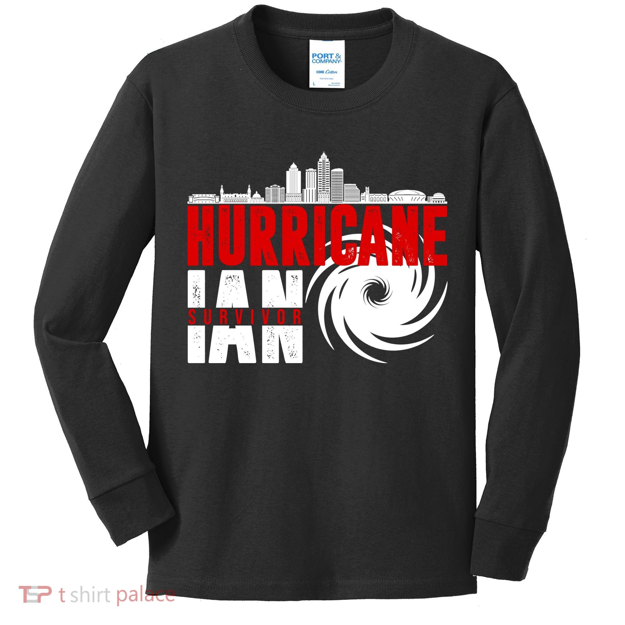 Hurricane IAN Survivor Kids Long Sleeve Shirt