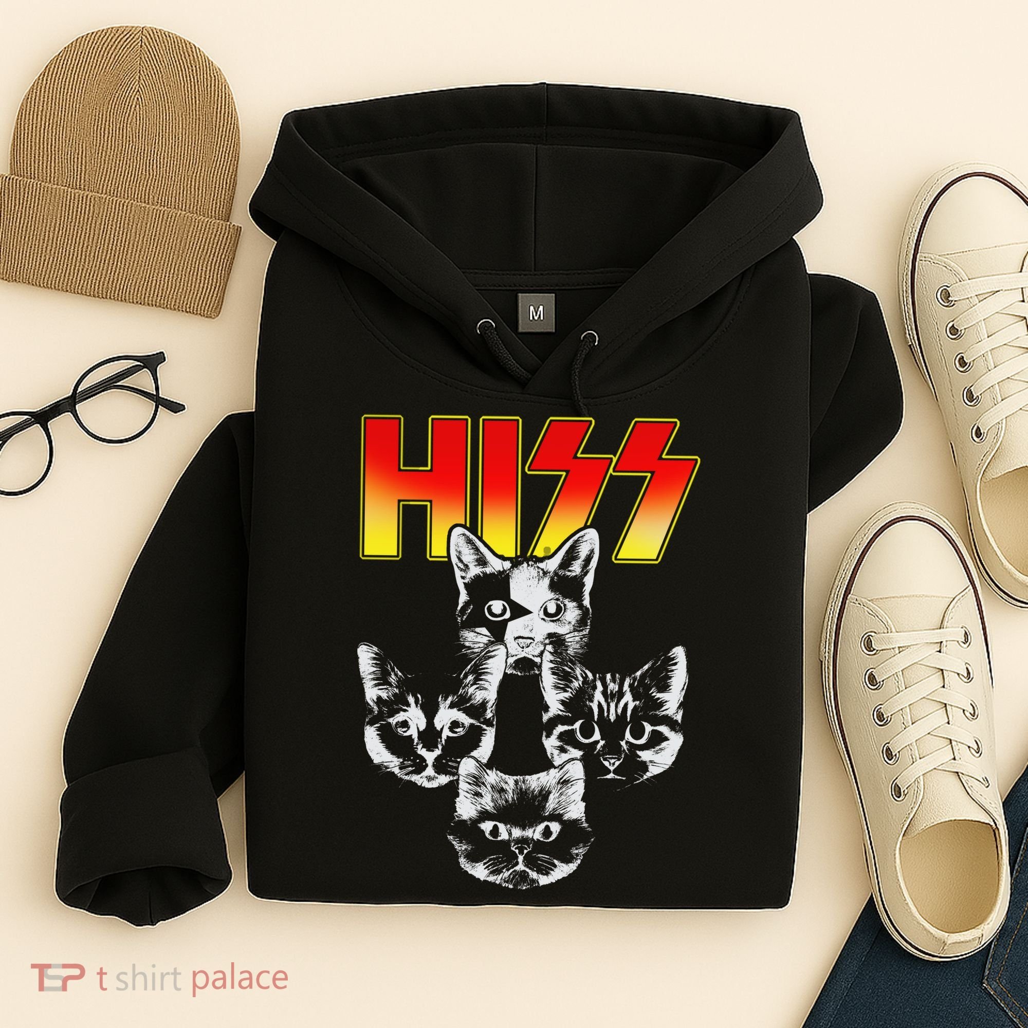 Hiss Music Cat Band Hoodie