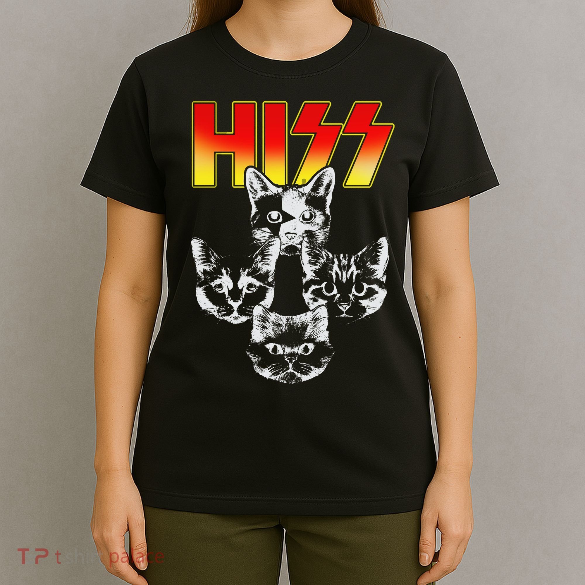 Hiss Music Cat Band T-Shirt