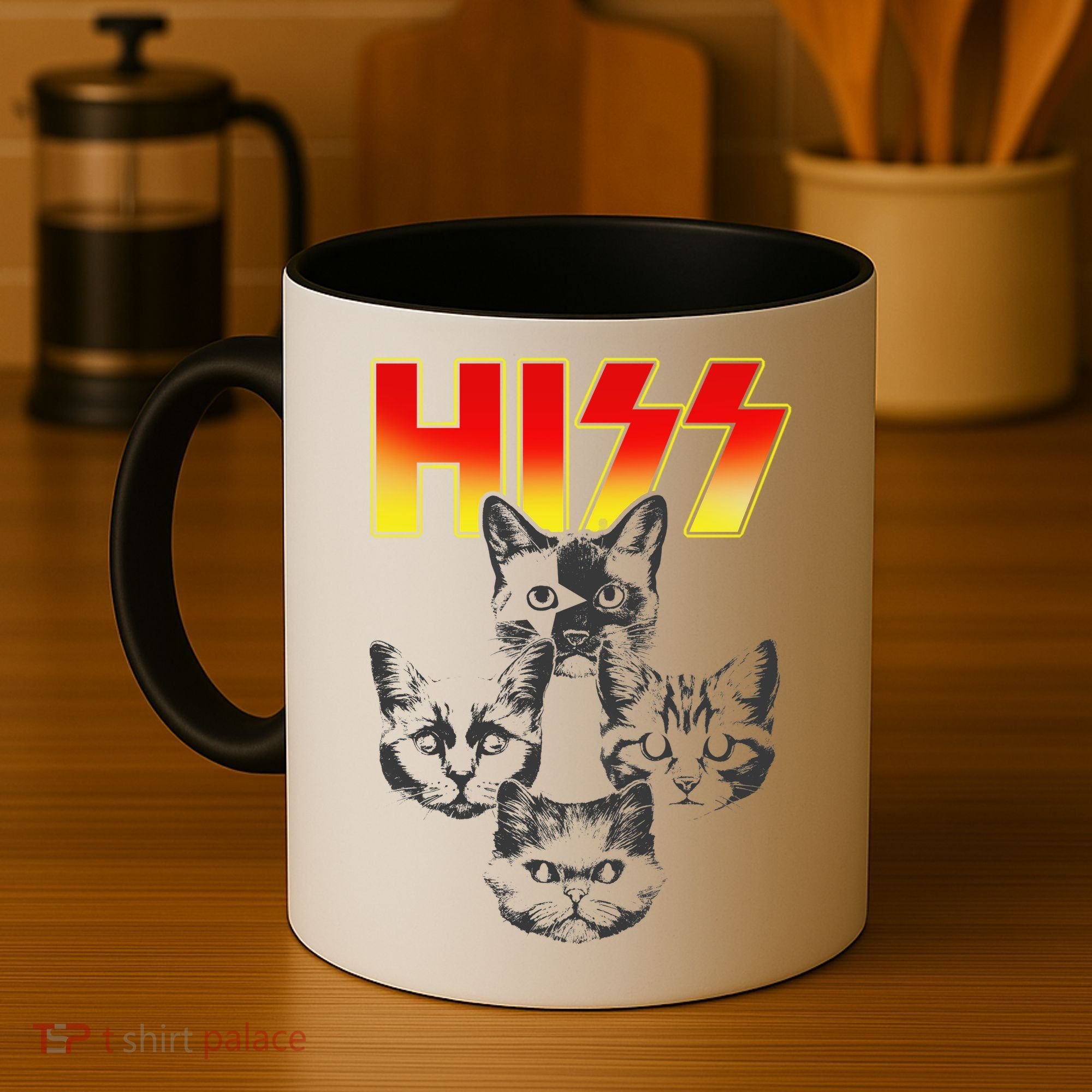 Hiss Music Cat Band Coffee Mug