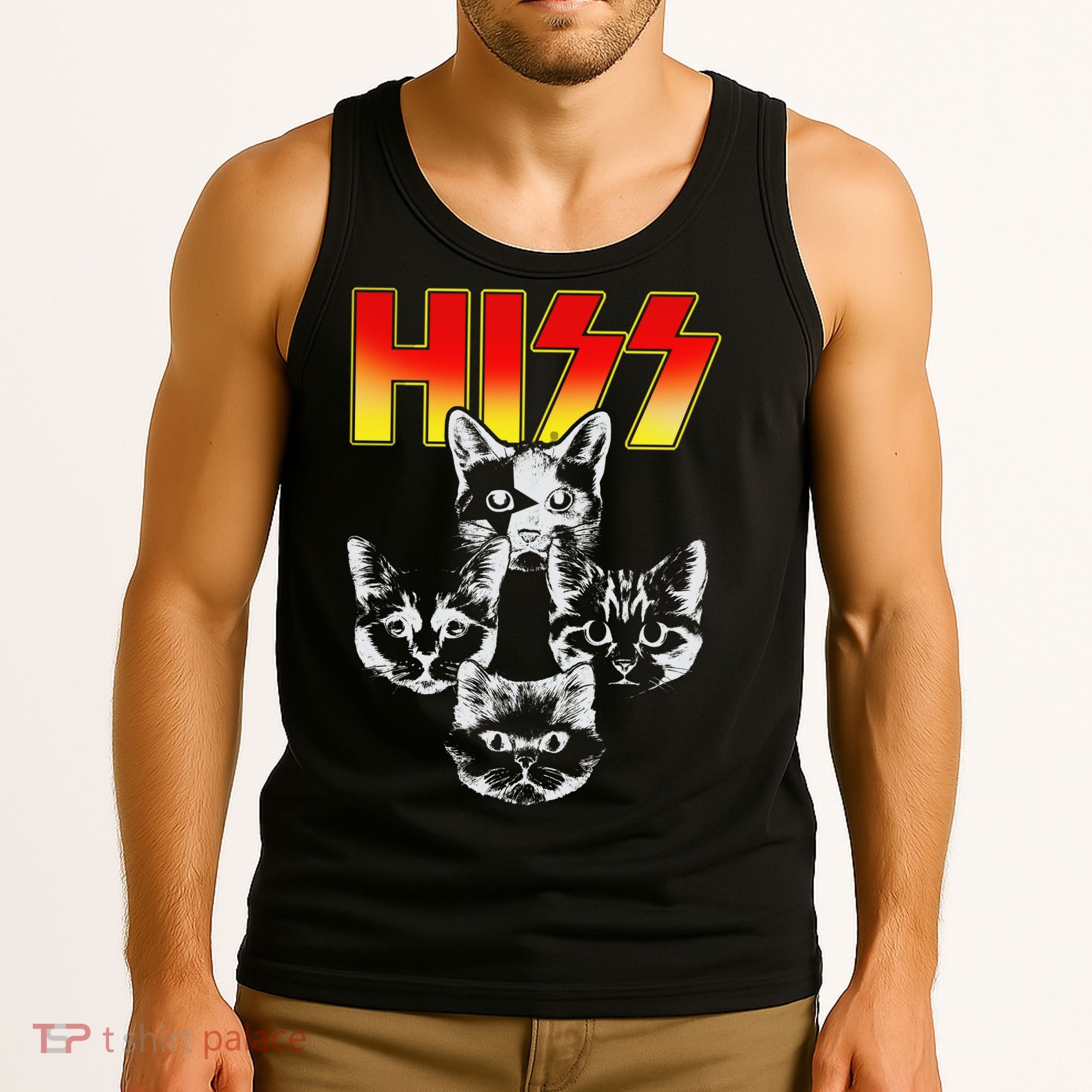Hiss Music Cat Band Tank Top