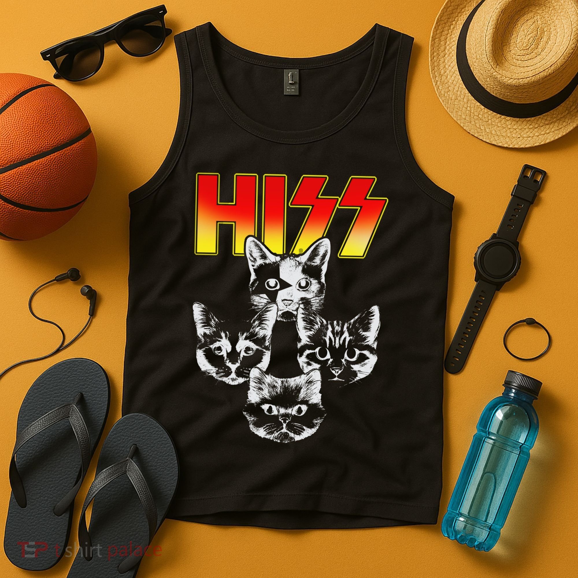 Hiss Music Cat Band Tank Top
