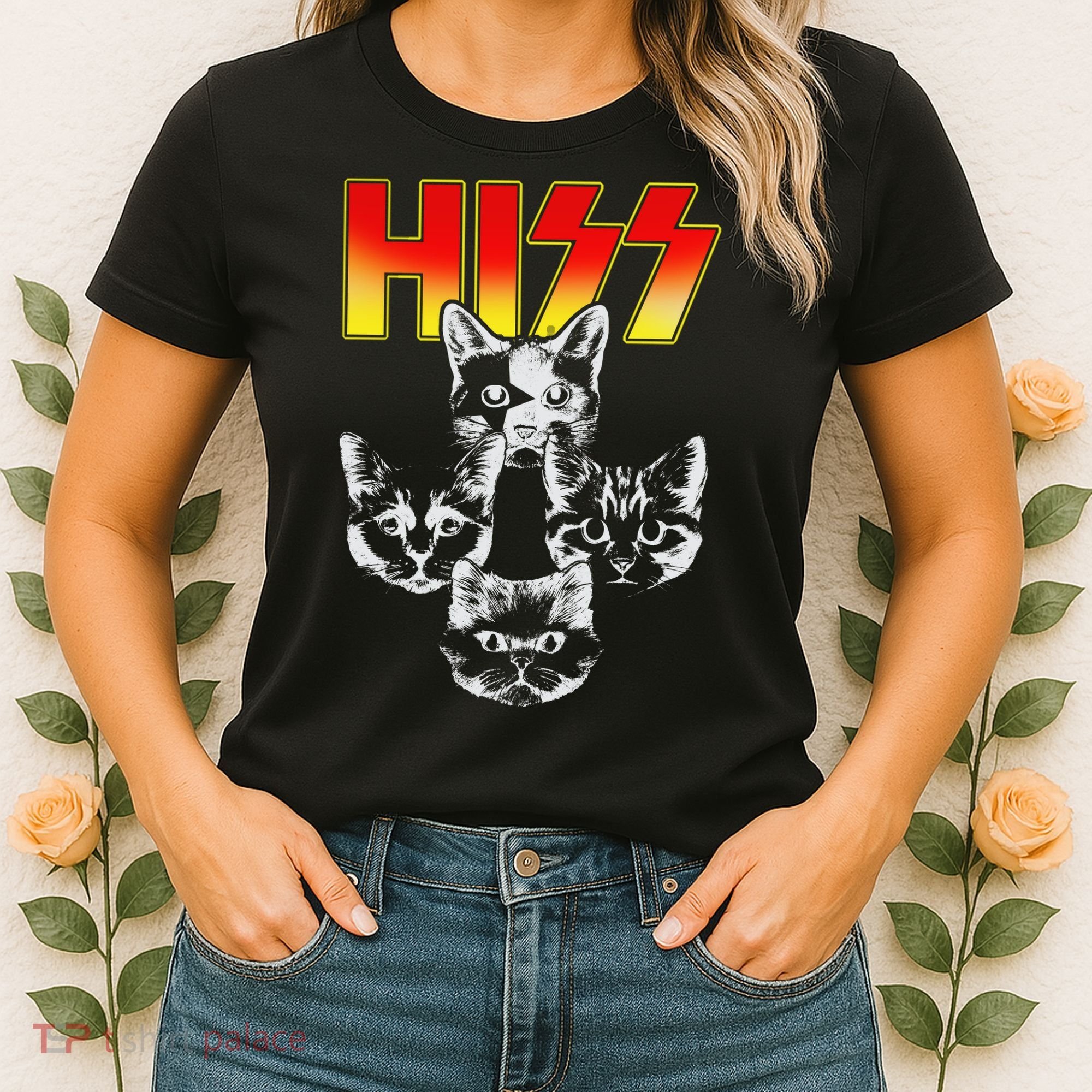Hiss Music Cat Band Women's T-Shirt