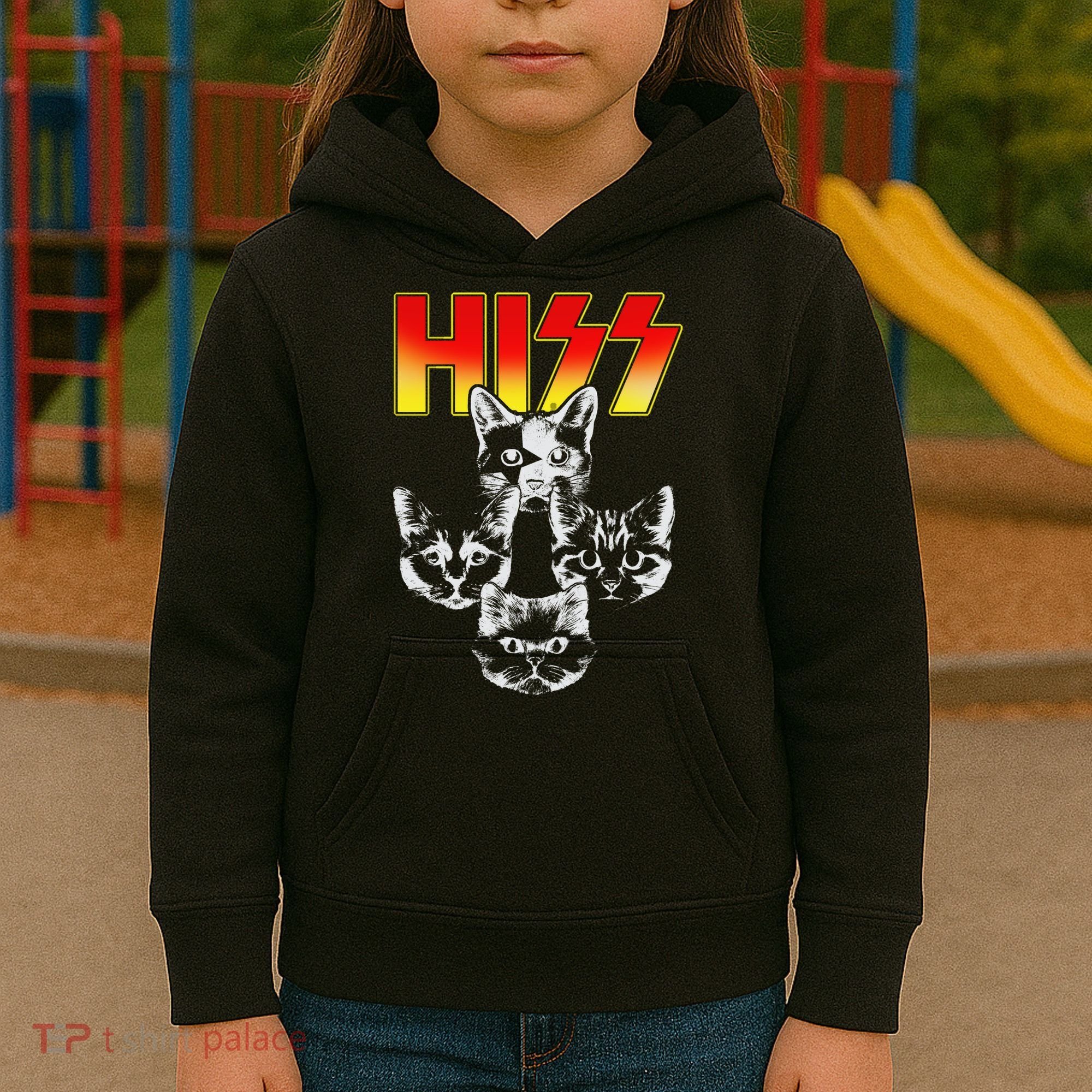 Hiss Music Cat Band Kids Hoodie