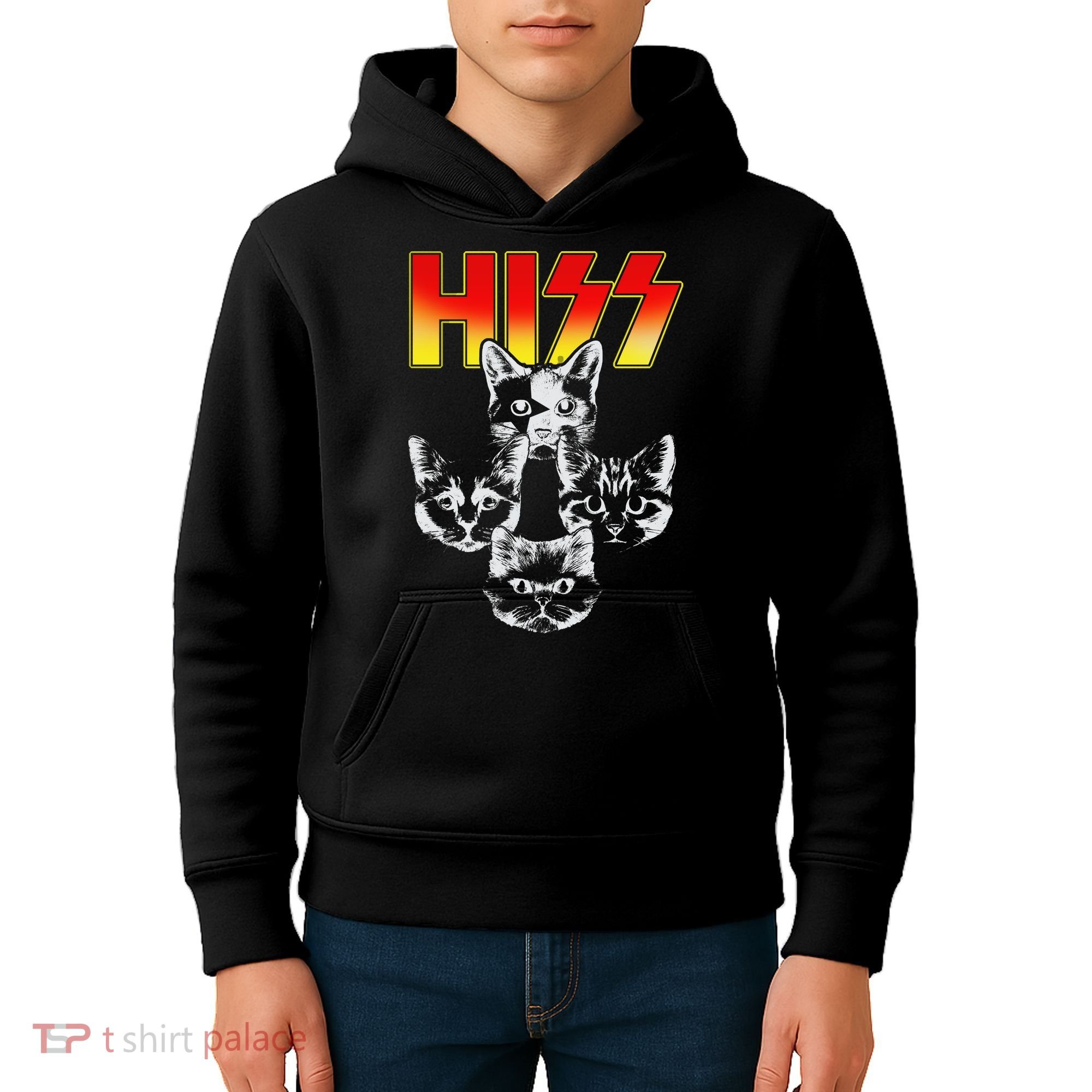 Hiss Music Cat Band Kids Hoodie