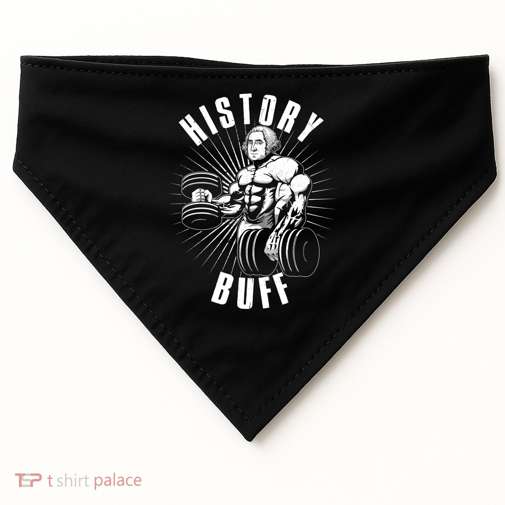 History Buff Funny George Washington USA-Made Doggie Bandana
