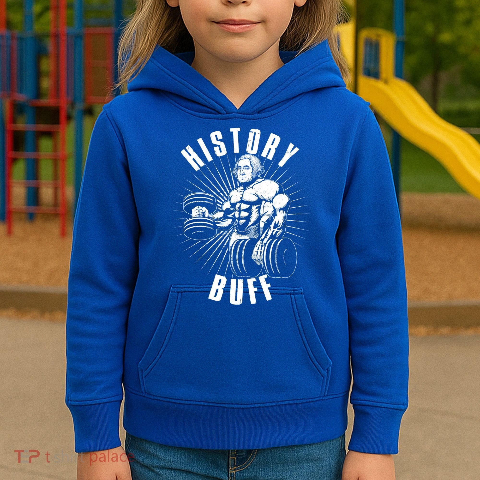 History Buff Funny George Washington Kids Hoodie